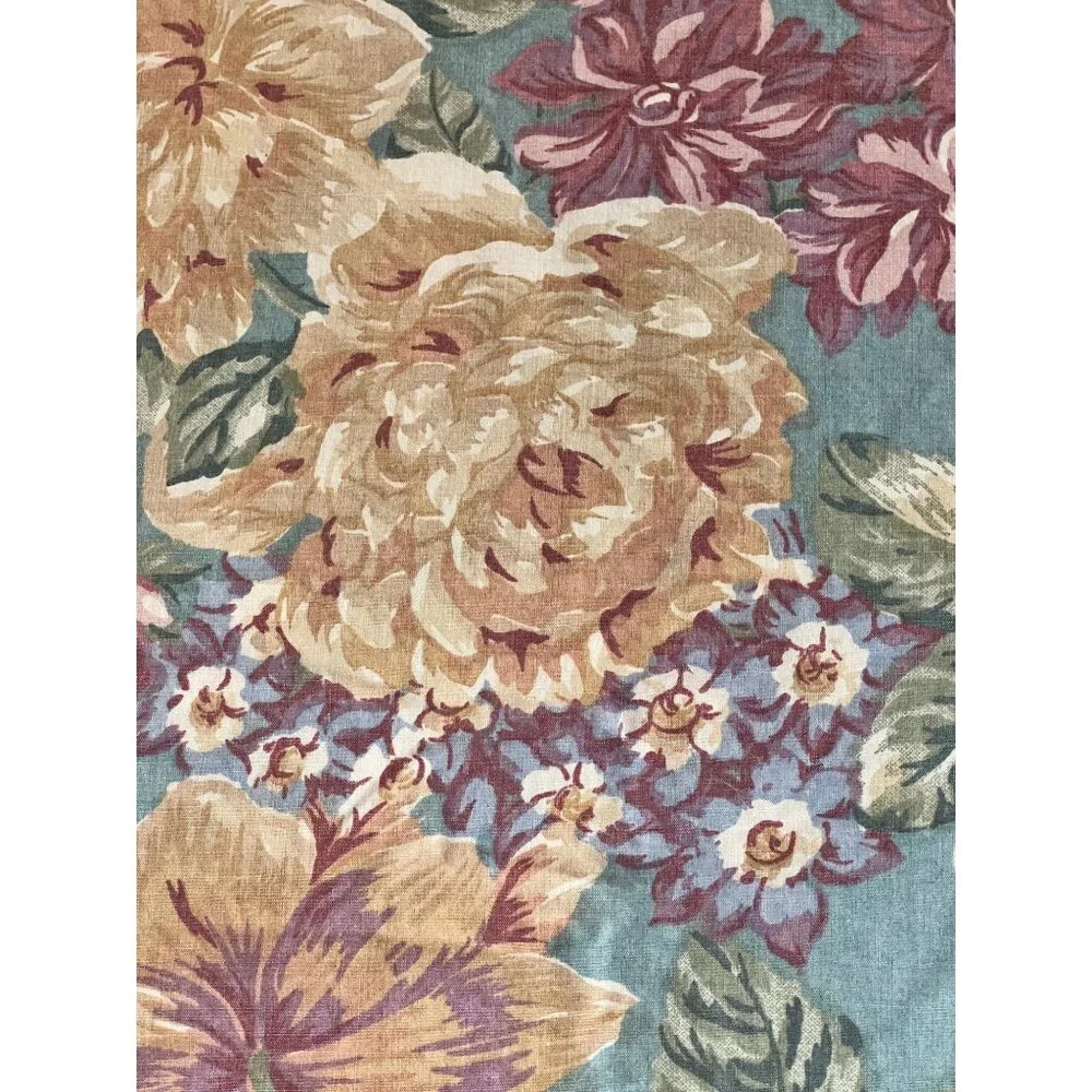 Wamsutta Queen Flat Sheet Floral Multicolor Cotton Blend VTG Cottage Core